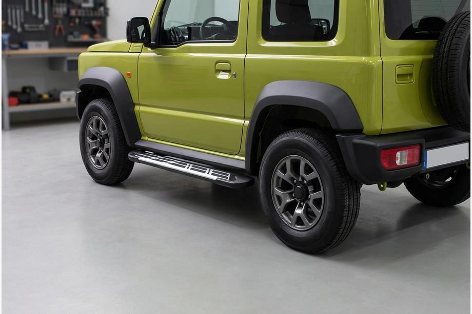 Suzuki Jimny 2018- гг. Боковые Подножки Sunrise (2 шт., Алюминий) Image