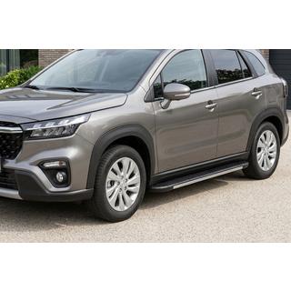 Боковые Подножки Bosphore Grey (2 шт., Алюминий) Suzuki SX4 S-Cross 2021- гг. фото 1