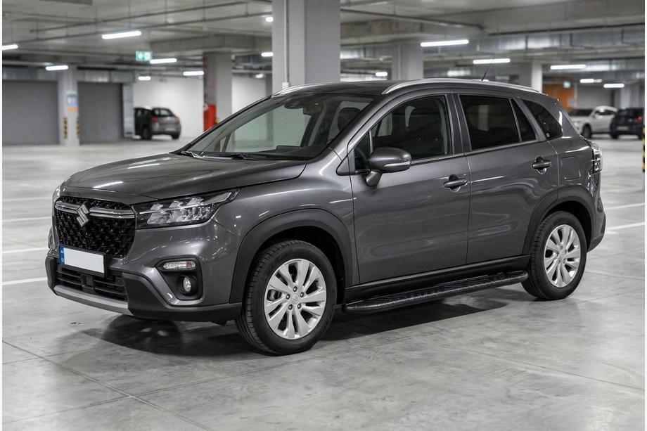 Suzuki SX4 S-Cross 2021- гг. Боковые Подножки Bosphore Black (2 шт., Алюминий) Фото 1