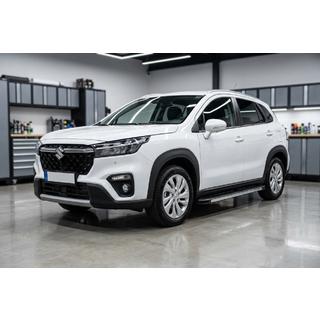 Боковые Подножки Maya V1 (2 шт., Алюминий) Suzuki SX4 S-Cross 2021- гг. фото 1