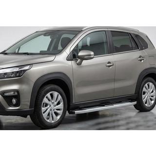 Боковые Подножки Mevsim Grey (2 шт., Алюминий) Suzuki SX4 S-Cross 2021- гг. фото 1