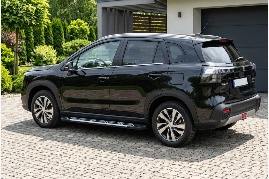 Suzuki SX4 S-Cross 2021- гг. Боковые Подножки Sunrise (2 шт., Алюминий) Фото 1