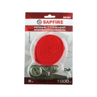 Стяжной ремень с храповым механизмом 1т 5м SAPFIRE фото 3
