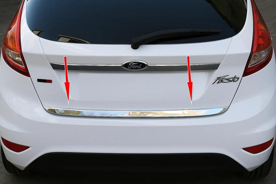Ford Fiesta 2008-2017 гг. Накладка на багажник нержавейка OmsaLine - Итальянская Нержавейка Фото 3