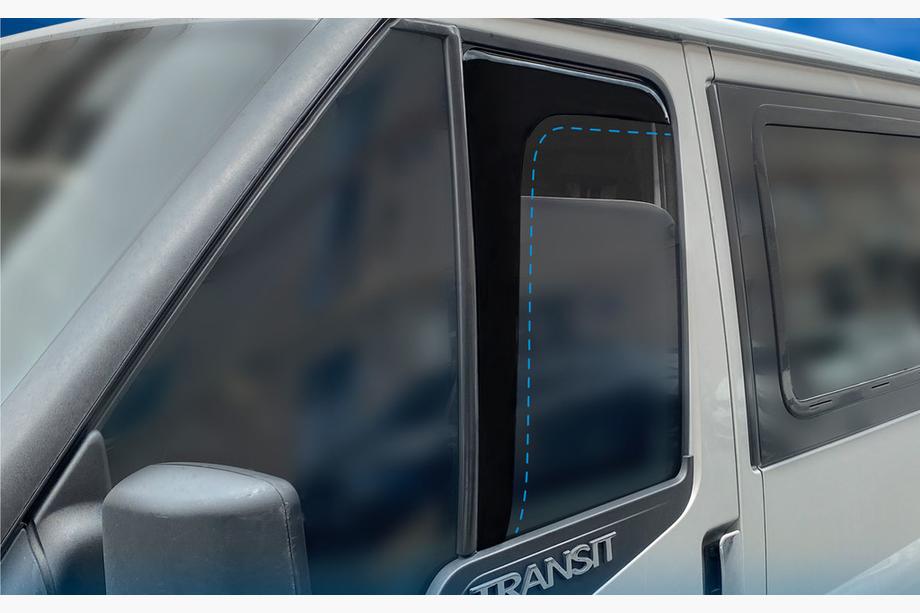 Ford Transit 2000–2014 гг. Ветровики Тип G (2 шт., Sunplex Sport) Фото 5