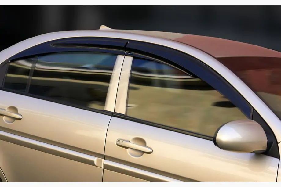 Hyundai Accent 2006-2010 гг. Ветровики на окна (4 шт., Sunplex Sport) Фото 1