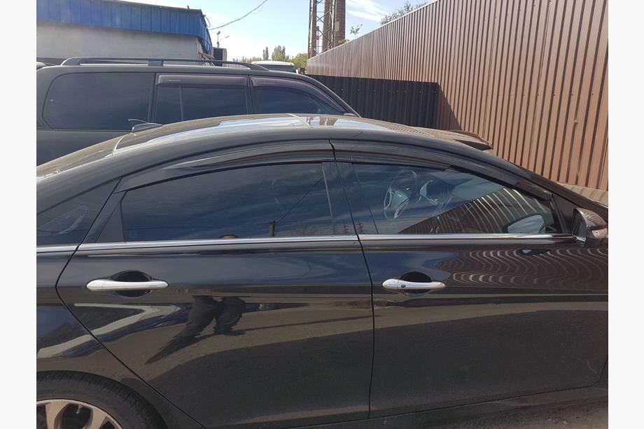 Hyundai Sonata YF 2010-2014 гг. Ветровики на окна (4 шт., Sunplex Sport) Фото 2
