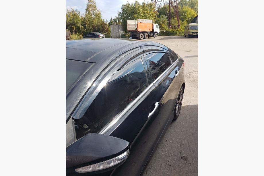Hyundai Sonata YF 2010-2014 гг. Ветровики на окна (4 шт., Sunplex Sport) Фото 3