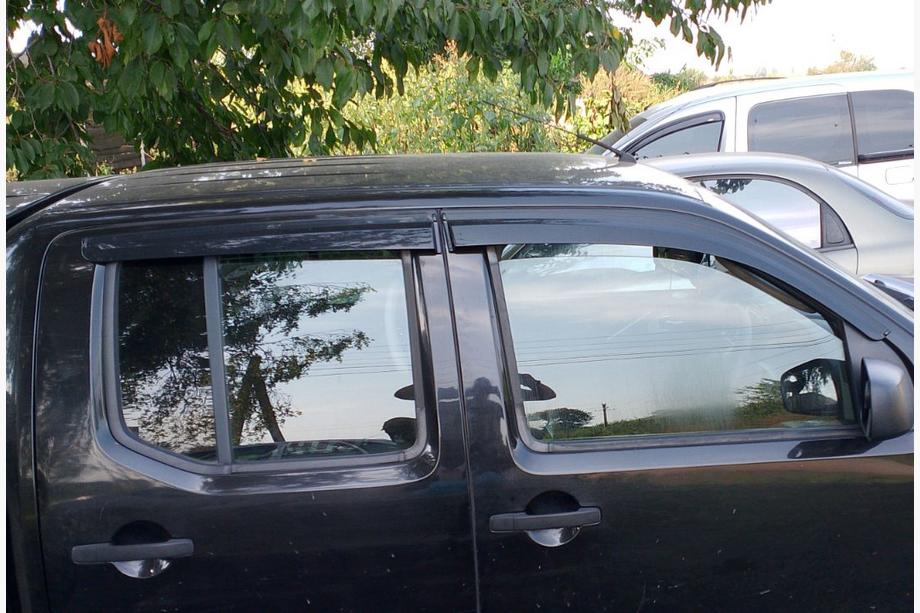 Nissan NP300 1999-2015 гг. Ветровики на окна (4 шт., Sunplex Sport) Фото 3