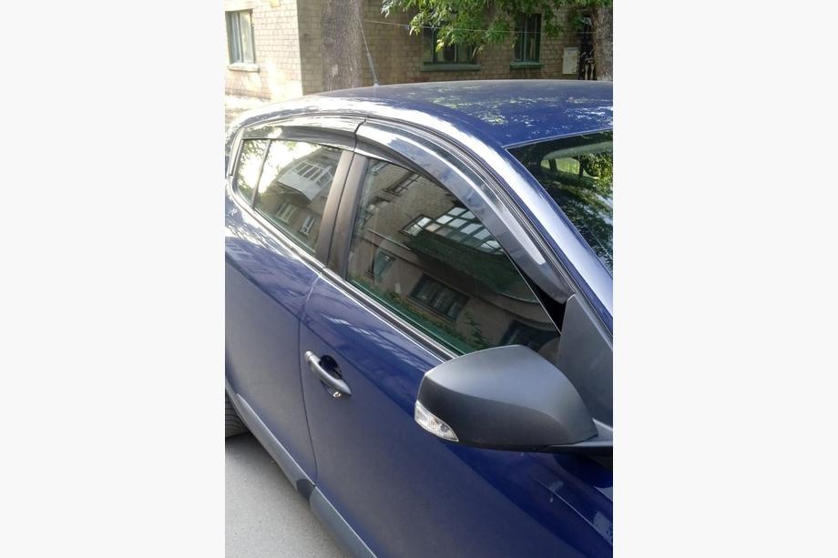 Renault Megane III 2009-2016 гг. Ветровики HB (4 шт., Sunplex Sport) Фото 5