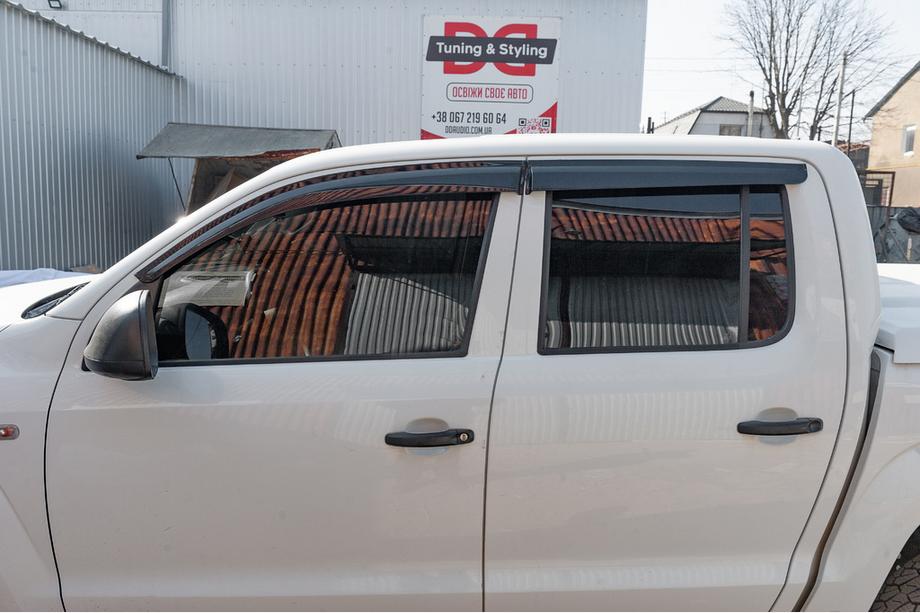 Volkswagen Amarok 2010-2022 гг. Ветровики на окна (4 шт., Sunplex Sport) Фото 2