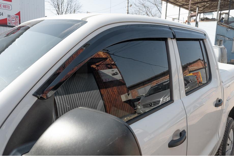 Volkswagen Amarok 2010-2022 гг. Ветровики на окна (4 шт., Sunplex Sport) Фото 4