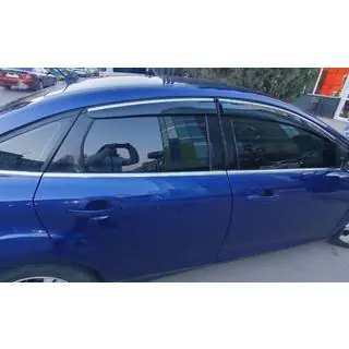Ветровики с хромированным молдингом HB/Sedan (4 шт., Sunplex Chrome) фото 3