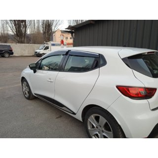 Ветровики с хромированным молдингом (4 шт., Sunplex Chrome) Renault Clio V 2019- гг. фото 4