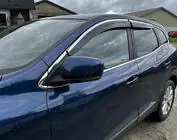 Renault Kadjar 2015-2022 гг. Ветровики с хромированным молдингом (4 шт., Sunplex Chrome) фото 1
