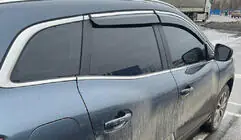 Renault Kadjar 2015-2022 гг. Ветровики с хромированным молдингом (4 шт., Sunplex Chrome) фото 5