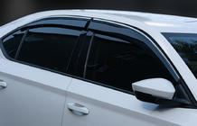 Skoda Superb 2015-2024 гг. Ветровики с хромированным молдингом SD (4 шт., Sunplex Chrome) фото 1