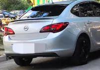Opel Astra J 2009-2015 гг. Спойлер Lip Sedan (Sunplex, Черный) (115см x 5,5см) фото 1