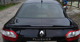 Renault Fluence 2009-2016 гг. Спойлер LIP (Sunplex, черный) (125,4см x 7,2см) фото 1