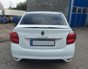Renault Logan II 2013-2022 гг. Спойлер Lip (Sunplex, черный) (118,5см x 5,5см) фото 1