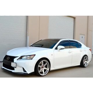 Ветровики с хромированным молдингом (4 шт, HIC) Lexus GS 2011-2020 гг. фото 3