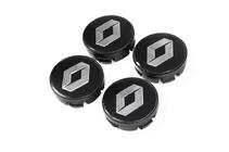 Renault Черные колпачки на диски 5888 (60мм на 56мм, комплект 4 шт) фото 1