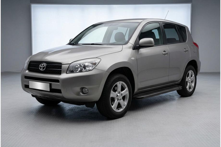 Toyota Rav 4 2006-2013 гг. Боковые Подножки Maya V2 Черные (2 шт., Алюминий) Фото 1
