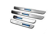 Chevrolet Captiva 2006-2019 гг. Накладки на пороги Libao LED (2006-2011, 4 шт, нержавейка) фото 1