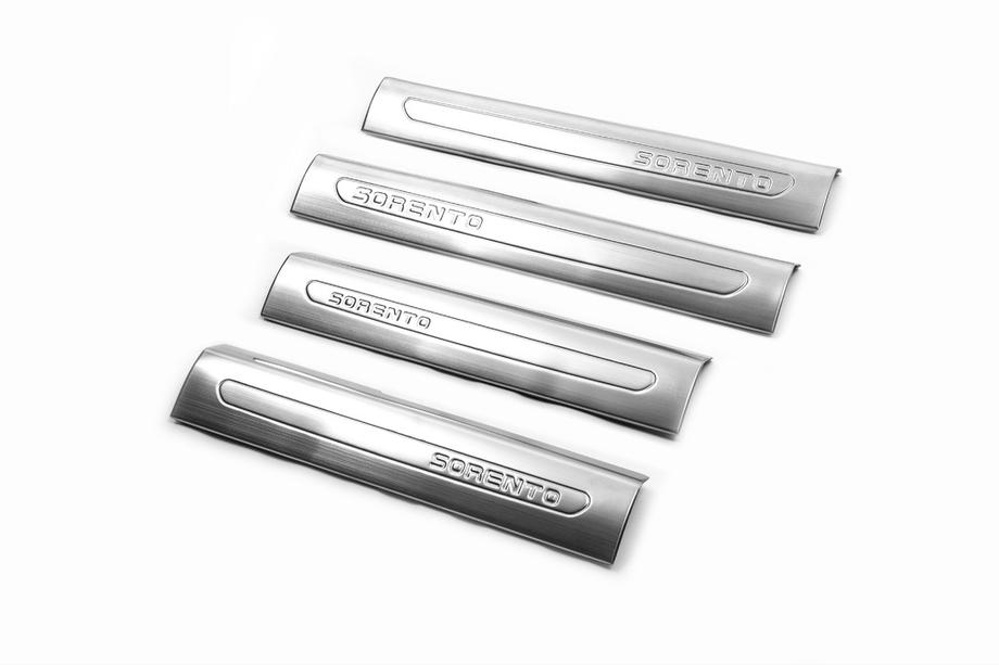 Kia Sorento III UM 2014-2020 гг. Накладки на внутренние пороги из нержавейки Libao (4 шт) Image