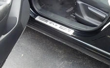 Mazda CX-5 2012-2017 гг. Накладки на пороги Libao (4 шт, нержавейка) фото 2