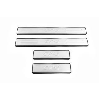 Накладки на пороги Libao (4 шт, нержавейка) Mazda CX-5 2012-2017 гг. фото 3