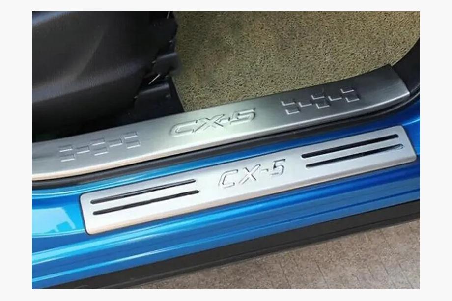 Mazda CX-5 2012-2017 гг. Накладки на пороги Libao (4 шт, нержавейка) Image