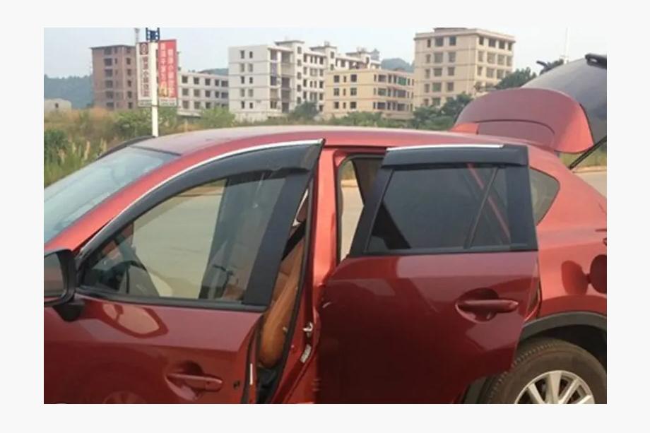 Mazda CX-5 2012-2017 гг. Хромированные дефлекторы окон (4 шт., Libao) Image