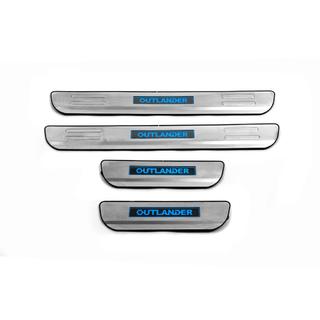 Накладки на пороги Libao (4шт, нержавейка) Mitsubishi Outlander 2012-2021 гг. фото 1