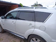 Mitsubishi Outlander 2012-2021 гг. Хромированные дефлекторы окон (4 шт., Libao) фото 1