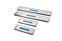 Mitsubishi ASX 2010-2023 гг. Накладки на пороги Libao LED (4 шт, нержавейка) фото 2