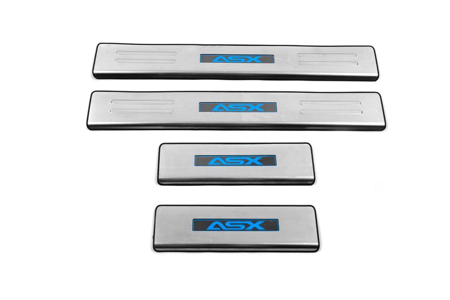 Mitsubishi ASX 2010-2023 гг. Накладки на пороги Libao LED (4 шт, нержавейка) Image