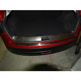 Накладка на задний бампер Libao нержавейка Nissan Qashqai 2010-2014 гг. фото 3