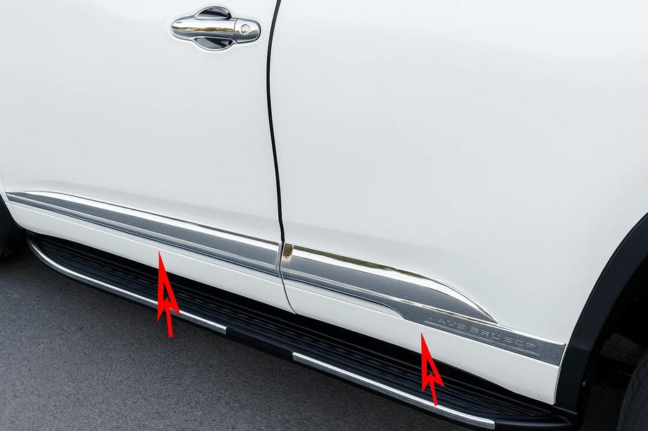 Toyota Highlander 2013-2019 гг. Хромированные Молдинги на Двери Libao (ABS) Фото 4