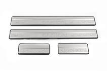 Nissan Qashqai 2007-2010 гг. Накладки на пороги Libao (4 шт, нержавейка) фото 1