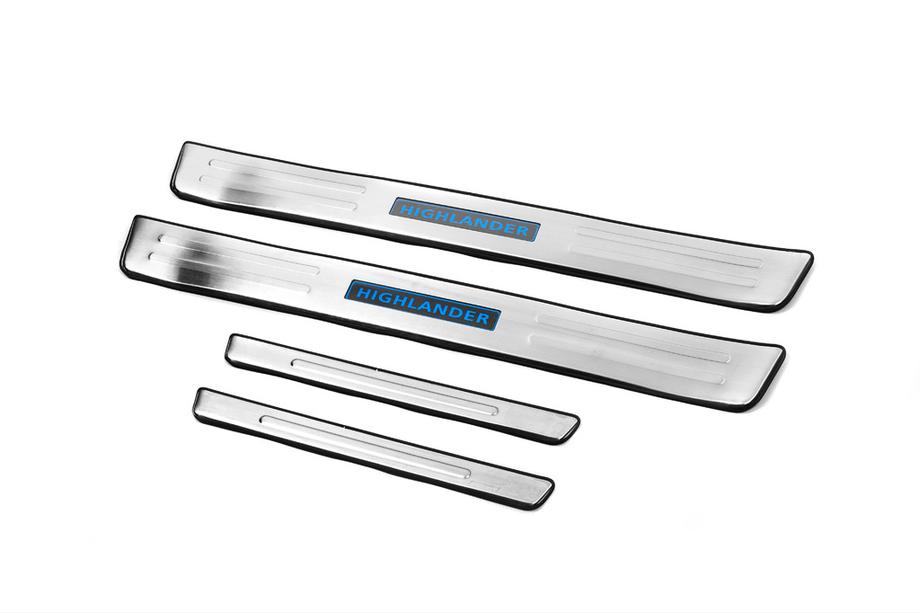 Toyota Highlander 2008-2013 гг. Накладки на пороги Libao LED (4 шт, нержавейка) Image