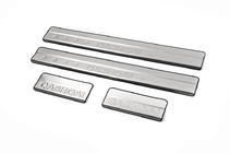 Nissan Qashqai 2010-2014 гг. Накладки на пороги Libao (4 шт, нержавейка) фото 2