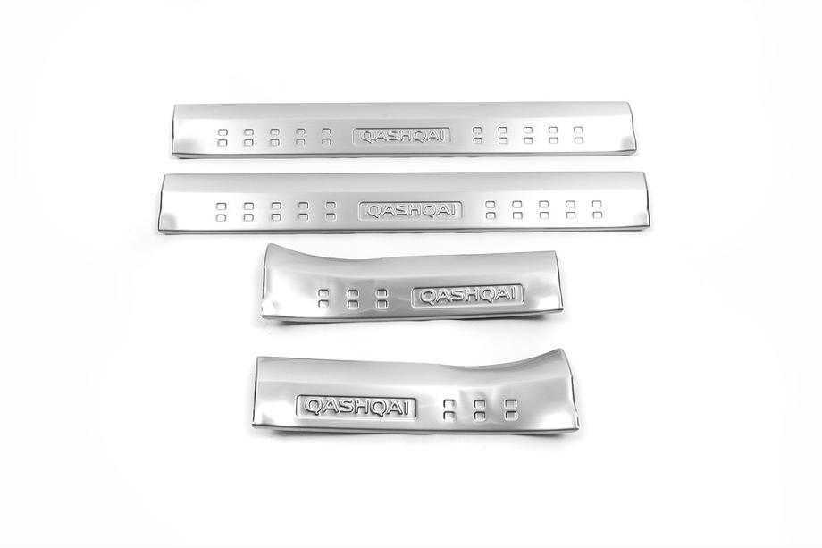 Nissan Qashqai 2014-2021 гг. Накладки на пороги (пластик) Libao Image