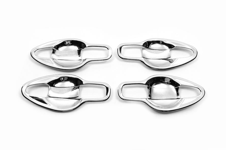 Nissan Qashqai 2014-2021 гг. Хром накладки под ручки Libao (4 шт, пластик) Image