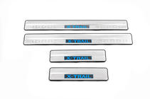 Nissan X-trail T32/Rogue 2014-2021 гг. Накладки на пороги Libao LED (4 шт, нержавейка) фото 2