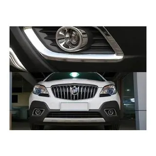 Хром накладки на противотуманные фары Libao (2 шт, пластик) Opel Mokka 2012-2021 гг. фото 2