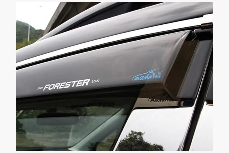 Subaru Forester 2013-2018 гг. Ветровики с хромом (4 шт, Aomis) Фото 1