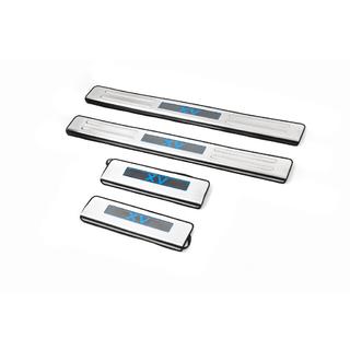 Накладки на пороги Libao LED (4 шт, нержавейка) Subaru XV 2011-2017 гг. фото 2