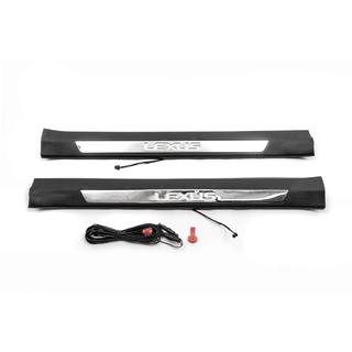 Подсвечиваемые накладки на пороги (2 шт, пластик) Lexus NX 2014-2021 гг. фото 1