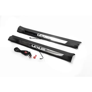 Подсвечиваемые накладки на пороги (2 шт, пластик) Lexus NX 2014-2021 гг. фото 2